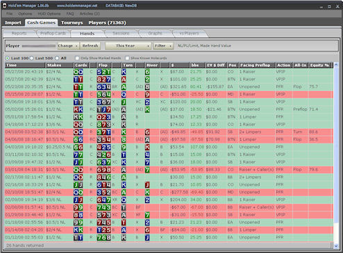 Poker Tracker Software Screenshot